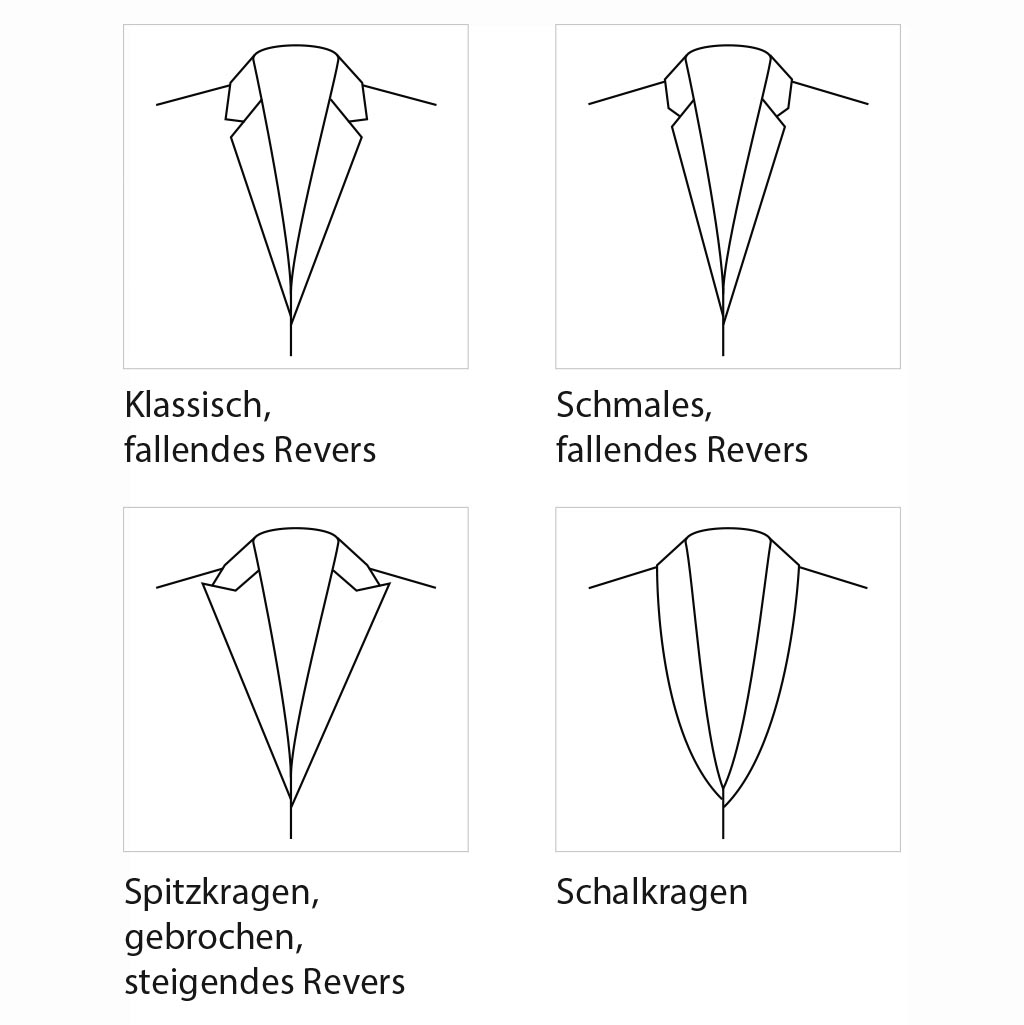 Kragen- bzw. Reversarten