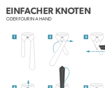 Einfacher Knoten oder "Four in a Hand"