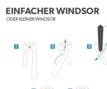 Einfacher Windsor Knoten : Standard für Anfänger