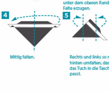 Einstecktuch falten