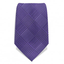 Krawatte 8,5 cm Violett Karo, Violett