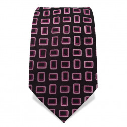 Krawatte 7,5 cm 70er Artist Muster, Dunkel-Violett / Pink