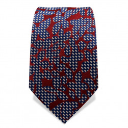 Krawatte 7,5 cm Artist Muster, Blau / Weiß / Rot