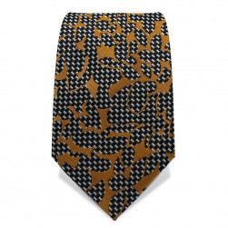 Krawatte 7,5 cm Artist Muster, Schwarz / Weiß / Gold
