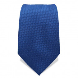 Krawatte 7,5 cm Uni Webmuster, Mittelblau