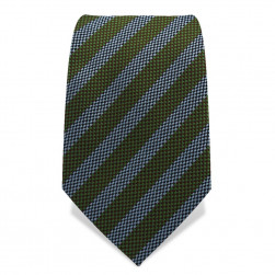 Krawatte 7,5 cm Gewebte Streifen, Grün / Hellblau / Schwarz