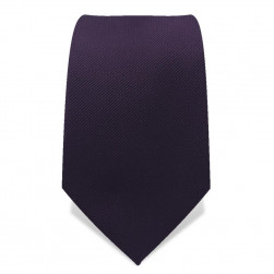 Krawatte 7,5 cm Uni Dunkel-Violett